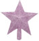 Amosfun Christmas Tree Top Sparkle Star Glittering Christmas Tree Topper Decoration Ornaments Home Decor (Pink)