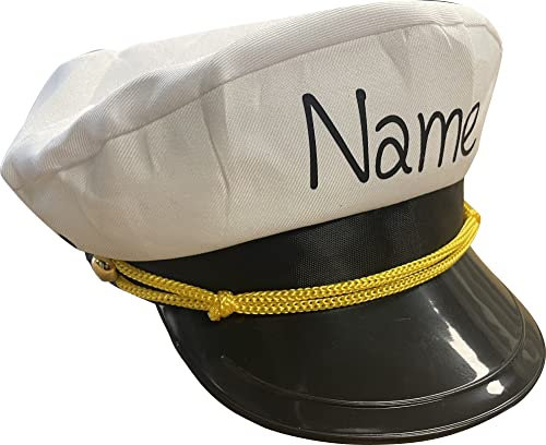 Shirtinstyle Boots Kapitän Mütze mit Wunschname individuell Seemann Junggesellenabschied Boots Hut Angeln jga Verkleidung