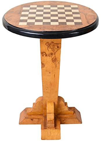 Schachtisch Massivholz Schachbrett Tisch Antik Beistelltisch Schach Spieltisch Barock cat988 Palazzo Exklusiv