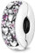 GNOCE Haustier Pfote Drucke Stopper für Bettelarmbänder 925 Sterling Silber Blume Stopper Schmuck Geschenk für Frauen Mädchen Tochter (Herz)
