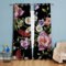 Michorinee Vorhang Blickdicht Gardinen Bunt Blumen Muster Boho Vintage Verdunkelung mit Ösen Landhaus Polyester Ösenschal Rosa für Schlafzimmer Wohnzimmer 2er Set 240 × 132cm (H × B)