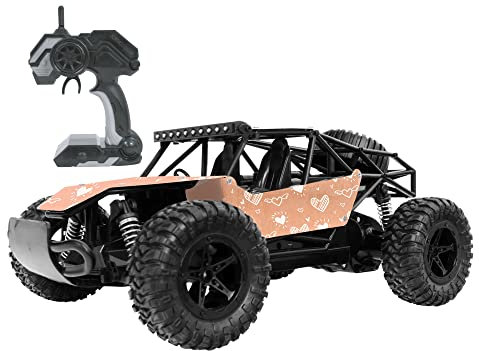 TURBO CHALLENGE - Buggy Iron Glam - Elite - 094275S - Voiture Télécommandée - Rose - 1/16 - Piles Non Incluses - Métal - À Partir de 8 Ans
