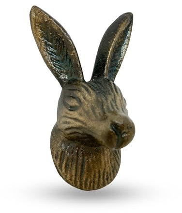 Antike Messingknäufe – Tierinspiriertes Hasen-Design – Eisen-Schublade, Schminktisch, Kleiderschrank, Tür, Schrank & Schrankknäufe, Bronzeknöpfe für Kommoden, Truhen, Kinderzimmer – handgefertigt