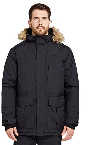 Peter Storm Men's Peter Parka III Waterproof Jacket with Faux Fur Trimmed Hood & 7 Utility Pockets, Breathable & Insulated Winter Coat, Walking, Hiking & Outdoor Recreation, 5000mm HH