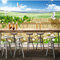 Benutzerdefinierte Fototapete Wandbilder Aufkleber Landschaft Naturlandschaft Zaun Zaun Restaurant Bar Rückseite 3D-Tapete * 150 cm x 105 cm (59,1 x 41,3 Zoll)