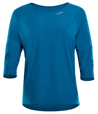 WINSHAPE Damen Functional Light And Soft ¾-arm Top Dt111ls Yoga-Shirt, Teal-green, M EU