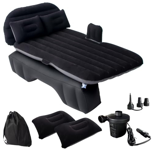 Outraveler Auto-Luftmatratze, aufblasbares Bett, SUV, aufblasbare Rücksitzmatratze, Auto-Schlafkissen mit Kissen
