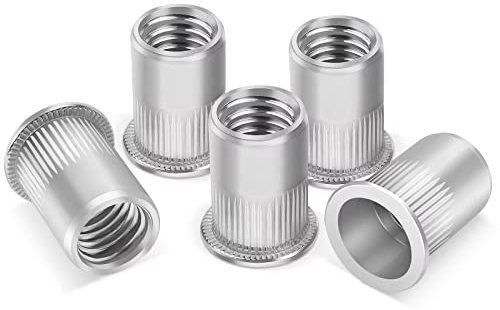 50 Pièces Insert M3, Leryati Écrous à Sertir Rivet Fileté, Écrou de Rivet Fileté en Acier Inoxydable Tête Plate Ecrou, Rivets Inserts Filetés Pour Métriques, Écrous à Riveter Aveugle Rivets Fileté