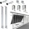NuaSol - Support de balustrade pour balcon Fixation pour 1 module solaire et un onduleur photovoltaïque Set angulaire 0° & 25-45° Largeur de balustrade jusqu'à 80x80mm, argenté