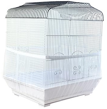 Happyyami 1stk Vogelgitterabdeckung Vogelkäfig Weiß Netz