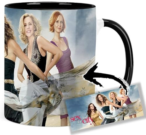 Sex And The City Sarah Jessica Parker A Tasse Innen & Henkel Schwarz Keramikbecher Mug