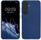 kwmobile Case kompatibel mit Samsung Galaxy S24 Hülle - Schutzhülle aus Silikon metallisch schimmernd - Handyhülle Metallic Blau
