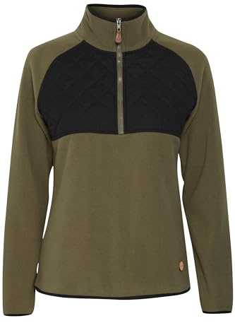 OXMO OXMalita Damen Pullover Troyer Fleecepullover