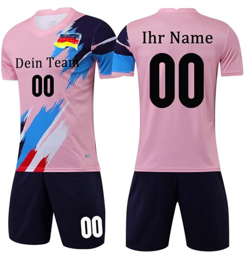 OPUTWDF Trikot Personalisiert Handball Trikot für Kinder Jungen Herren Mädchen - Handball Trikot &Shorts Set mit Namen Nummer Team Logo