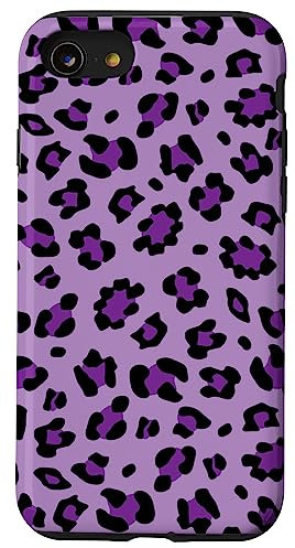 Purple Leopard Cheetah Print Phone Case Animal Women Cute Case for iPhone SE (2020) / 7 / 8