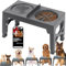 Gamelle Surelevee pour Chat/Chien Anti Glouton | Surélevée, idéal pour Chiens/Chats/Chiot de Petite et Grande Taille | Anti Eclaboussure, Anti-Glouton et Anti-Renversement | Pliable Retractable |