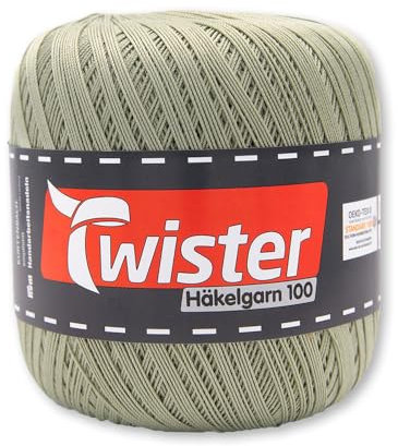 Frida's Wollhaus Twister 100 g Häkelgarn 100 Baumwolle mercerisiert gekämmt gasiert 18 Farben (70 | Schilf)