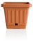 bama Vaso Fioriera Quadrato con Riserva Colore Terracotta 20 x 20 x 16,5 cm