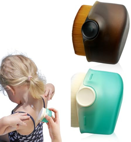 2 Stück Sonnenschutz Applikator Sunscreen Applicator Sonnenmilch Applikator für Jungen und Mädchen Perfekt für Strandurlaube Hellgrün Kaffeefarbe