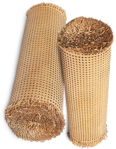 YJMYGS Rouleau de Cannage, 80cm de Large, Sangle de Canne en Rotin Naturel, Rotin pour Cannage, Canne pré-tissée Tissu en Rotin à Maille Ouverte, Cannage Rouleau pour Chaise, Meuble(35x200cm)
