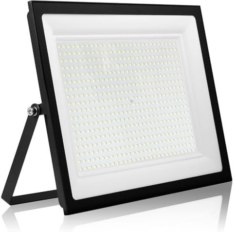 Sararoom LED Strahler Außen 500W, 50000LM 3000K Warmweiß Scheinwerfer Fluter Flutlicht | IP66 Wasserdicht Baustrahler Wandstrahler Innen, Aussenlampefür Garten Hof Garage Veranda Werkstatt Sportplatz