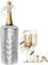 LoNesito® Raffreddatore di bottiglie Vino, Champagne, Cava, Vodka - Escursioni - Campeggio - cocktail - divertiti - condividi - regala - Portabottiglie - secchiello per il ghiaccio - Colore Argento