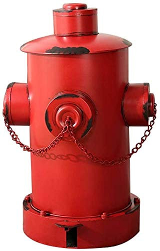 WYRMB Poubelle Rétro Décorative Bouche D'incendie Forme Fer Art Café Poubelle Jardin Terrasse Poubelle Décorative De Nombreuses Couleurs Sont Disponibles ， Rouge