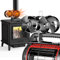 Holzofenventilator mit 4 Flügeln, Dual-Motor, wärmebetriebener Ofenventilator, effiziente Wärmeverteilung Kaminventilator für Gas/Pellet/Holzofen/Heizung