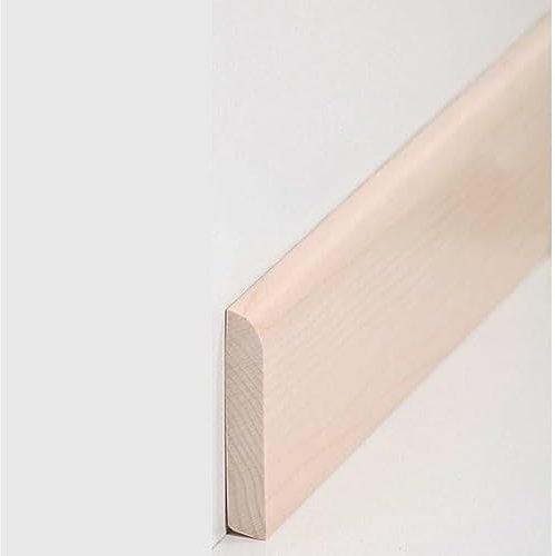 Sockelleiste Massivholz 10 x 58 x 2400 mm Massivholz Ahorn zum Kleben, Schrauben & Nageln Fußleiste by PROVISTON 2.4 Meter | 1 Stück