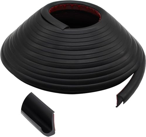 RV Regenrinne Kunststoff 5M Regenrinnen Wohnmobil Selbstklebend J Shape Gummirinne Auto Silikonrinne Dach-Regenumleitungsstreifen für Fahrzeug Autos LKWs Wohnmobile Bootstüren﻿ Van, Schwarz
