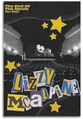 Lizzy Mcalpine End Of The Movie Tour-Druck, Albumcover, signiert, limitiertes Poster, Musikcover-Poster, Pop-Hip-Hop-Rap-Sänger-Star, Musikposter, ästhetische Leinwand, Wandkunst für Mädchen und