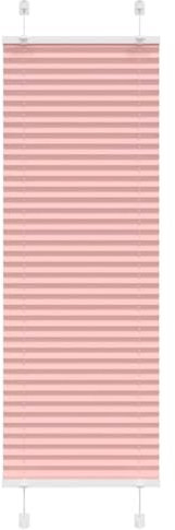 vidaXL Plissee Rosa 50x150 cm Stoffbreite 49,4 cm Polyester, Faltrollo, Klemmfix, Plisseerollo, Jalousie, Rollo, Plisseerollo für Fenster