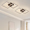 Homefire Deckenlampe LED Deckenleuchte Wohnzimmer -2er 20W Wohnzimmerlampe Warmweiß Schlafzimmerlampe Modern Design Schwarz Küche Lampe Eckig Deckenbeleuchtung für Schlafzimmer Flur Büro