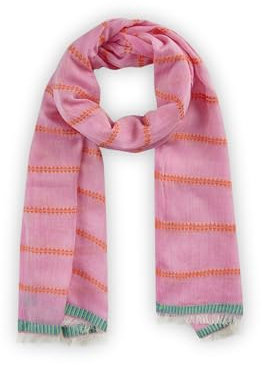 CODELLO Damen Leichter Schal aus reiner Baumwolle mit gewebten Streifen