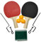 Table Tennis Bats Pingpong Racket Set with 2 Bats and 3 Balls Net Hooks for Home