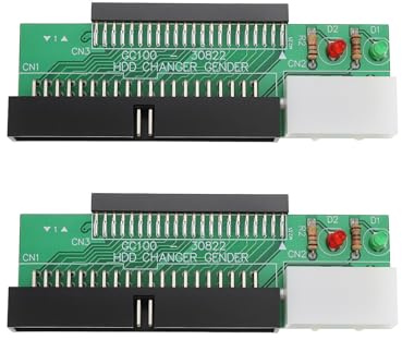 EMSea 2 St¨¹ck 2,5 Zoll 44 Pin HDD Festplatte auf 40 Pin 3,5 Zoll PATA Port Konverterkarte