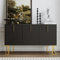 Zubaliya Buffet Salle a Manger Moderne 138×40×80,5 cm avec 3 Portes et étagères réglables,Buffet Cuisine,Meuble de Rangement pour Salle à Manger,Salon,Noir