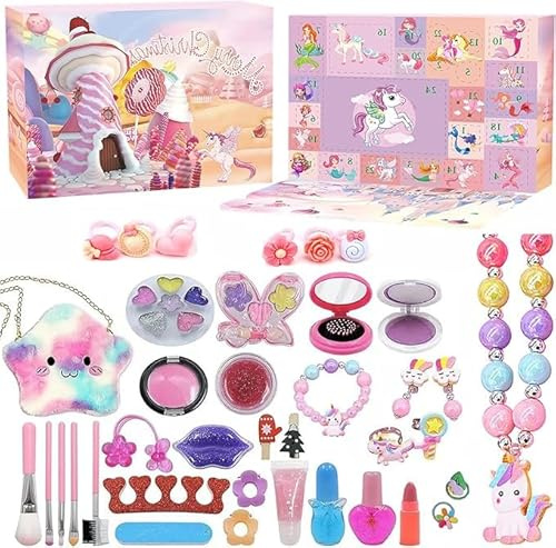 Panngu Adventskalender 2025 für Mädchen Prinzessin Weihnachts Countdown Kalender für Mädchen 24 Füllungen Countdown Surprise Geschenk