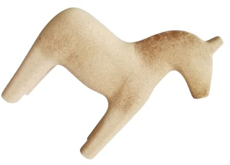 SOIMISS Holzpferd Ornament Kleine Holzfigur zum Basteln DIY Dekoration und Glatt Natürliche Holzqualität Handgefertigt für Schreibtischdekoration und Familienbastelspaß
