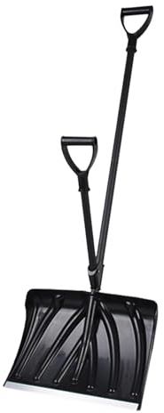 Schneeschaufel mit hoher Widerstandsfähigkeit, rutschfester Griff, breiter Schaber, leicht, groß, ergonomisch, für Auffahrt, Weg, Outdoor, Auto, Camping, Haus, Garage, Garten, Winterzeit
