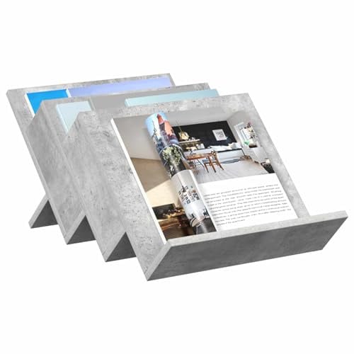 vidaXL Magazinregal Beton Grau 53 x 40 x 28,5 cm Holzwerkstoff