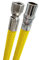Waterful Tubo per Gas Flessibile Attacco Maschio Femmina, 200 cm, Giallo