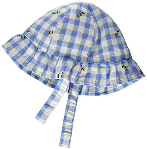 Joules Baby-Mädchen Buzzy Mütze, Blau (Blue Bees Check BLUBEESCHK), M