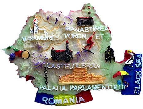 3D Map Shape Romania Fridge Magnet Travel Souvenir Gift Home & Kitchen Decoration Magnetic Sticker, Romania Refrigerator Magnet Collection