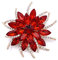 LAXPICOL Broche élégante en forme de coquelicot avec cristal autrichien vintage pour femme, Strass, Strass