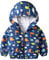 JinBei Bimbo Cappotto Giacca a Vento Con Cappuccio Bambino Sottile Dinosauro Giacche e Cappotti Ragazzo Blu Cerniera Primavera Autunno Protezione Solare Vestiti Abbigliamento 2-3 Anni