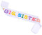 Topfunyy Schärpe mit Aufschrift Big Sister, weiße Flecken, für Babyparty, große Schwester, Party-Dekorationen (weiß)