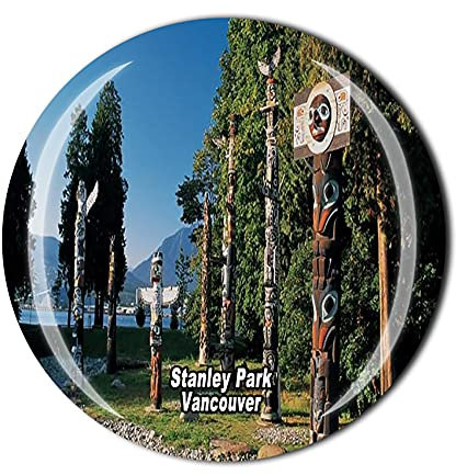 Kanada 3D Stanley Park Vancouver Kühlschrankmagnet Souvenir Kristallglas Magnet Reise-Souvenir Sammlung Geschenk Zuhause Küche Dekoration