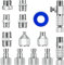 Rosemary 14pcs Multi-Size Airbrush Adapter Set, Quick Release Disconnect Couplers, Adapter Kit Fitting Connector Kit for Air Compressor, Airbrush Hose