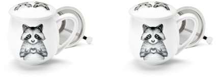 2 X NEU teemando® Kräuterteetasse Pip & Pepe Porzellan, 3-teilig 0,35 l = 2 Tassen